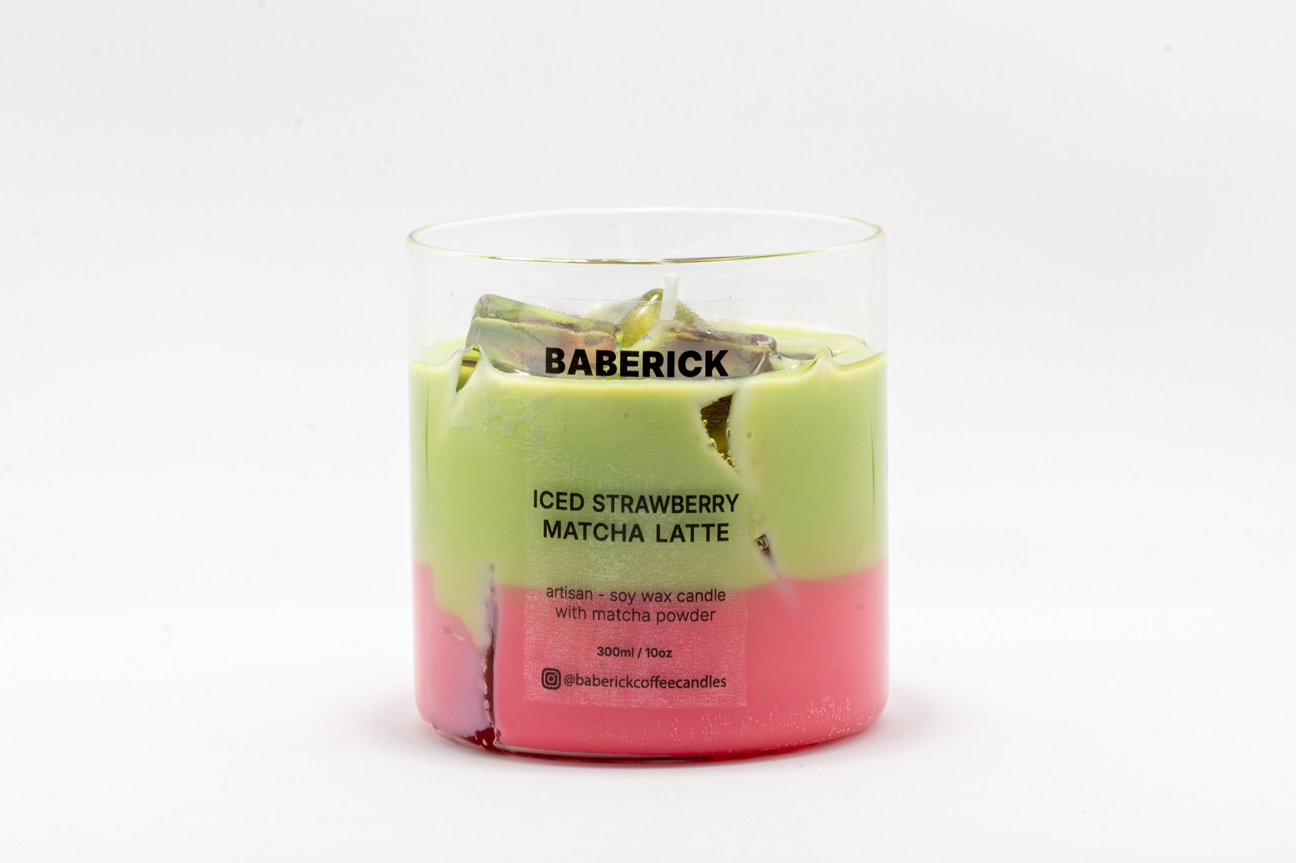iced strawberry matcha latte baberick candles 1