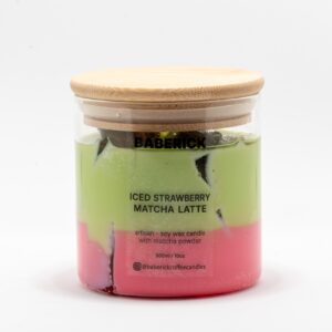 iced strawberry matcha latte baberick candles 3